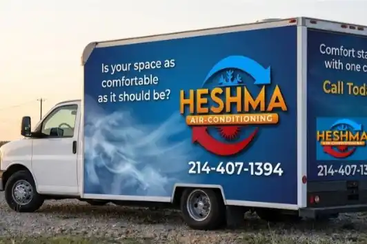 Heshma Air Conditioning service truck — Forney, TX